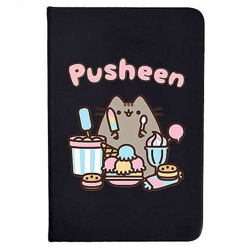 Блокнот 2Life Pusheen cat Кот зі солодощами А5 96 аркушів Чорний v-12475