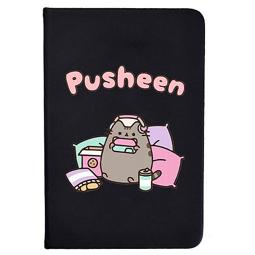 Блокнот в лінію 2Life Pusheen cat Кіт з навушниками в подушках А5 96 аркушів Чорний v-12476