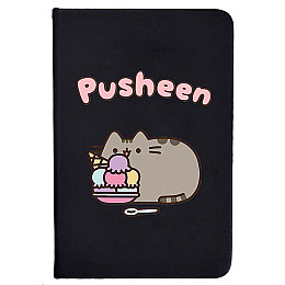 Блокнот 2Life Pusheen cat Кот з морозивом А5 96 аркушів Чорний v-12477