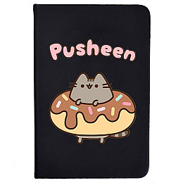 Блокнот 2Life Pusheen cat Кот з пончиком А5 на 96 аркушів Чорний v-12479