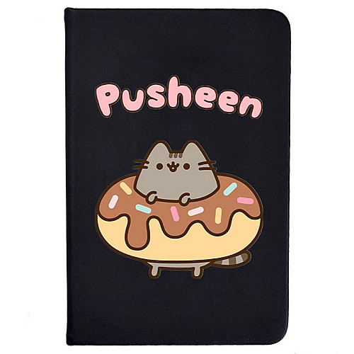 Блокнот 2Life Pusheen cat Кот з пончиком А5 на 96 аркушів Чорний v-12479