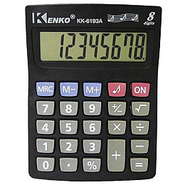 Калькулятор Kenko KK-6193A 8-ми разрядный Черный 30151380