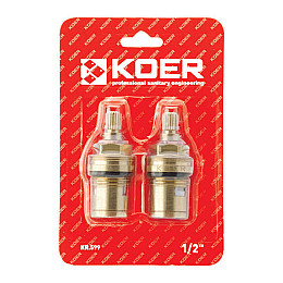 Кранбуксы KOER KR.599 КОМПЛЕКТ (2 шт/БЛИСТЕР) керамика MF-1/2" (AC0528)