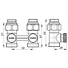 Узел нижнього підключення радіатора прямий 3/4'' (комплект) KOER KR.1131 (KR2815)