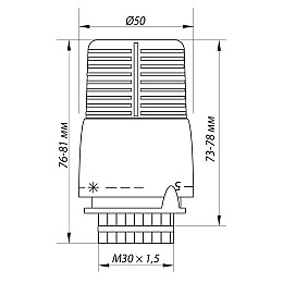 Термоголовка з виносним датчиком M30x1.5 KOER KR.1332 (KR2678)