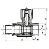 Кран радиаторный 25x3/4 прямой PPR KOER K0160.PRO (KP0205)