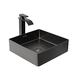 Умывальник Platinum Handmade PVD 400 * 400 мм Черный