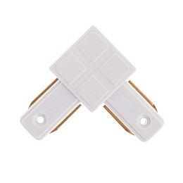 Соеденитель шинопровода угловой Brille Пластик HD-20 Белый 48-087