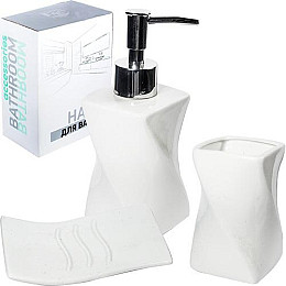 Набір аксесуарів для ванної кімнати Легкість стакан дозатор мильниця S&T DP114749