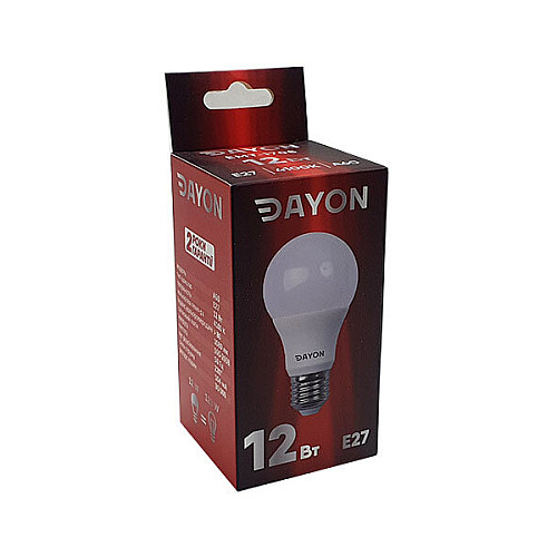 Світлодіодна лампа DAYON A60 12W 4100K E27 (EMT-1706)