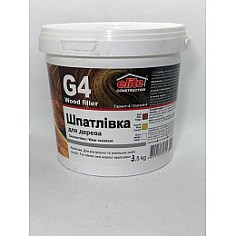 Шпатлівка по дереву високопрочна Elite Construction Гарант-4 3.5 кг Біла