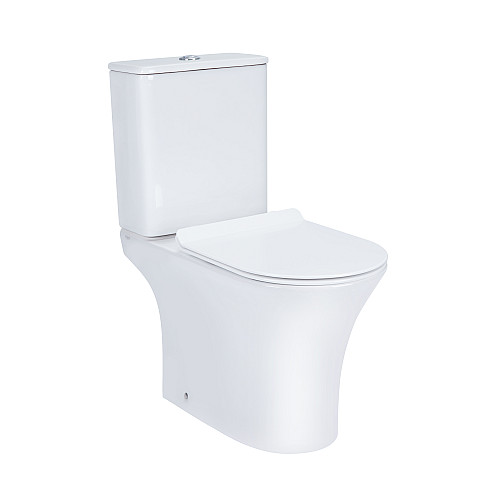 Унітаз-Компакт Qtap Presto Безободковий З Сидінням Soft-Close Qt24221217Aw