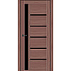 Дверное полотно MS Doors ORLEAN 80см дуб класичний чорное скло