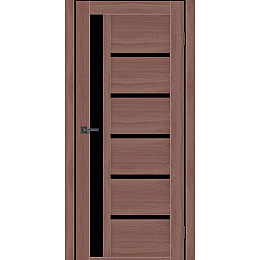 Дверное полотно MS Doors ORLEAN 80см дуб класичний чорное скло
