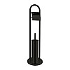 Ерш напольный с бумагодержателем ZERIX KIT ME04 Black (ZX4644)