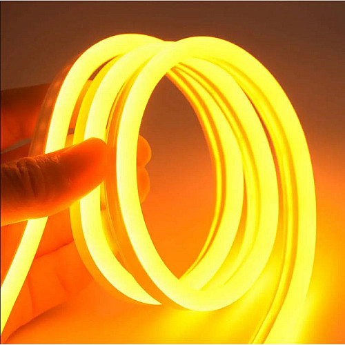 Світлодіодна неонова стрічка NEON 220В JL 2835-120 G IP65 герметична 5 м Жовта