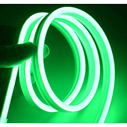 Светодиодная неоновая лента NEON 220В JL 2835-120 G IP65 герметичная 5 м Зелёная
