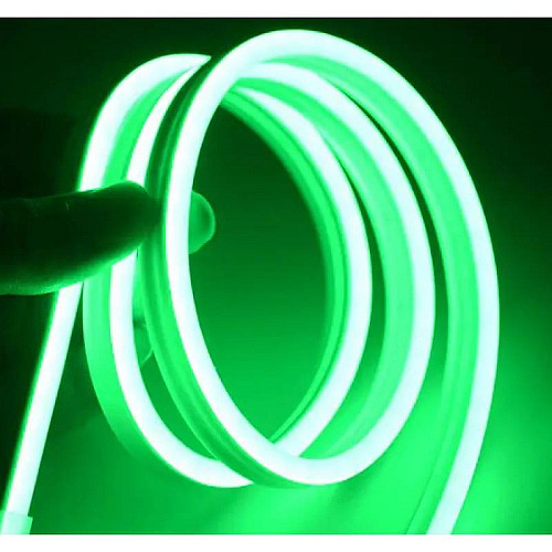 Світлодіодна неонова стрічка NEON 220В JL 2835-120 G IP65 герметична 5 м Зелена