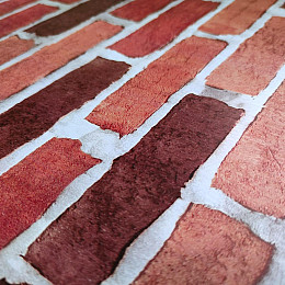 Самоклеющаяся пленка Sticker Wall SW-00001271 Бордовый кирпич 0,45х10м