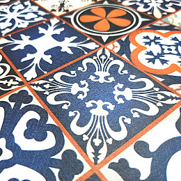 Самоклеюча плівка Sticker Wall SW-00001208 Синій орнамент 0,45х10м