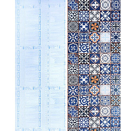Самоклеюча плівка Sticker Wall SW-00001208 Синій орнамент 0,45х10м