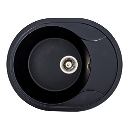 Гранітна мийка для кухні Platinum 5847 ONYX матова (чорна)