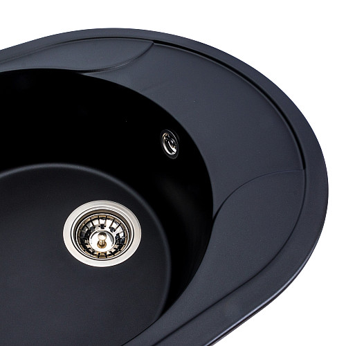 Гранитная мойка для кухни Platinum 5847 ONYX матовая (черная)