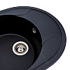Гранітна мийка для кухні Platinum 5847 ONYX матова (чорний металік)