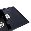 Гранитна мийка для кухні Platinum 8650 DIAMOND матова (чорна)