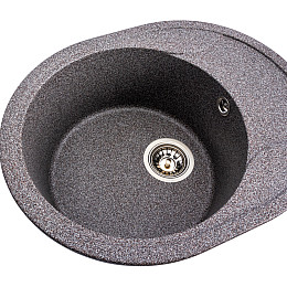Гранитная мойка для кухни Platinum 5847 ONYX матовая (микс)