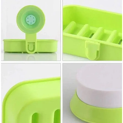 Мыльница на присоске Bathlux Soap Box Multifunctional Green (11026-hbr)