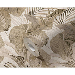 Вінілові шпалери на флізеліновій основі A.S. Creation Royal Botanic 39409-1 Бежевий