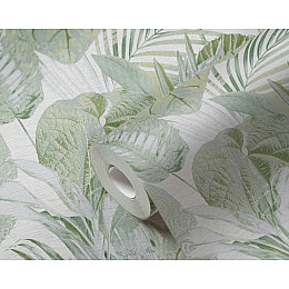 Вінілові шпалери на флізеліновій основі A.S. Creation Royal Botanic 39409-2 Зелений