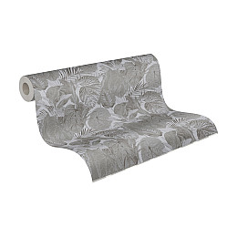 Вінілові шпалери на флізеліновій основі A.S. Creation Royal Botanic 39409-3 Сірий