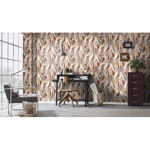 Виниловые обои на флизелиновой основе Erismann Elle 3 12164-02 Кофейный