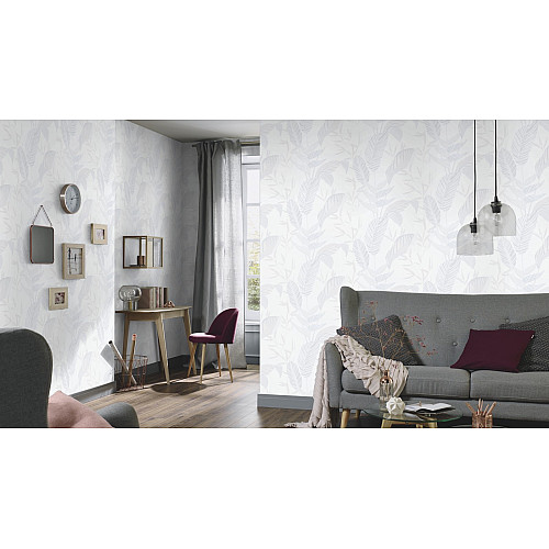 Виниловые обои на флизелиновой основе Erismann Elle 3 12165-01 Белый