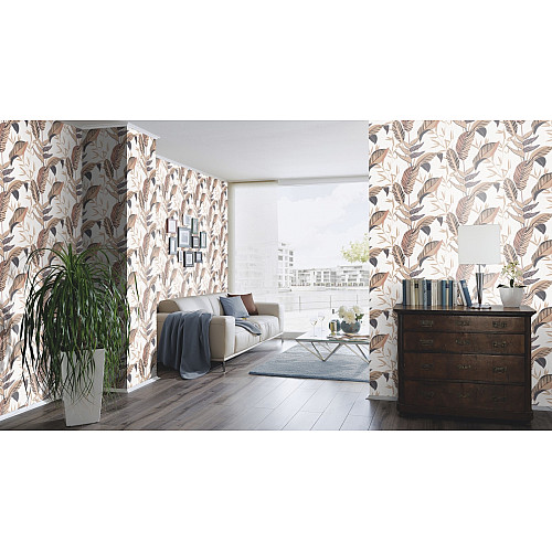 Виниловые обои на флизелиновой основе Erismann Elle 3 12165-02 Золотистый
