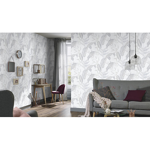 Виниловые обои на флизелиновой основе Erismann Elle 3 12165-10 Серый