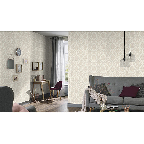 Вінілові шпалери на флізеліновій основі Erismann Versailles 12174-02 Бежевий