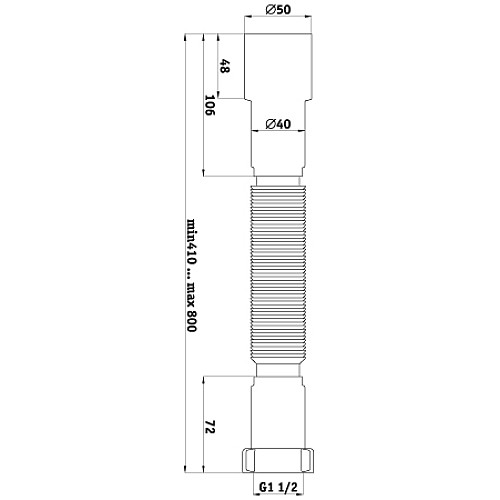 Гофра Ані Пласт для кухні 1 1/2 d40/50 (K 106)