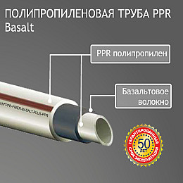 Труба PPR Santan Basalt 20 мм PPR-Basalt-PPR