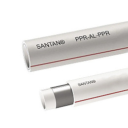 Труба PPR Santan Premium Composite 20 Х 3,4 мм белая PPR-AL-PPR