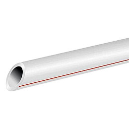 Труба PPR белая AQUAPLASTIK Composite 20 мм 1м