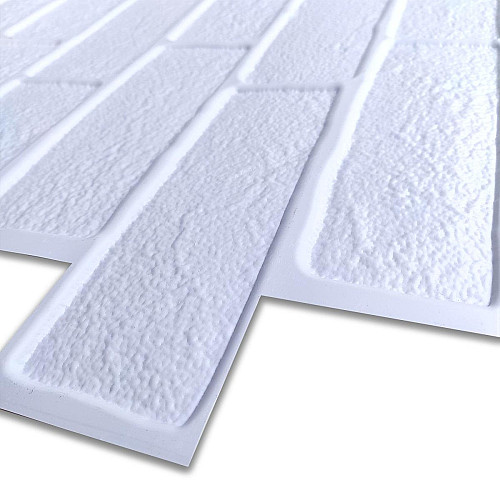 Декоративная ПВХ панель белый кирпич Sticker Wall SW-00001427 960х480х4мм