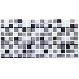 Декоративна ПВХ панель чорнобіла мозаїка Sticker Wall SW-00001432 960х480х4мм