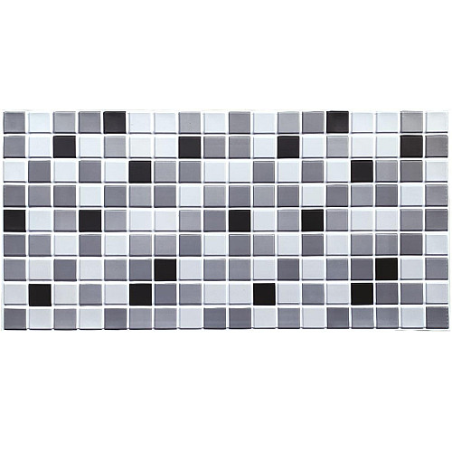 Декоративная ПВХ панель черно-белая мозаика Sticker Wall SW-00001432 960х480х4мм
