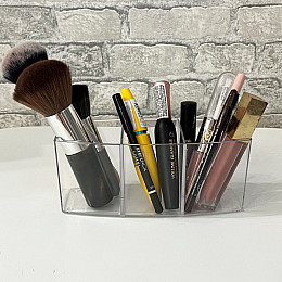 Настільний органайзер для косметики на 3 відділи пластиковий Akay Plastik AK-765