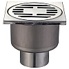 Душовий трап з нержавіючої сталі Champion Drain-01-10x10-180 100x100мм (прямий відвід) (CH6146)