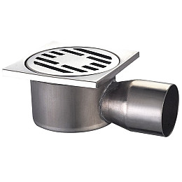 Душевой трап из нержавеющей стали Champion DRain-02-10x10-90 (угловой отвод) (CH6144)