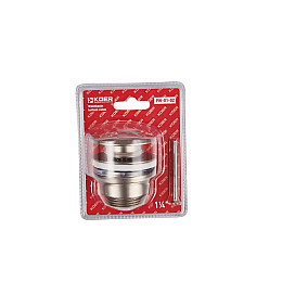 Донный клапан для умывальника Koer PW-01-02 1 1/4'' (кнопка) (Цвет нерж) (KR3401)